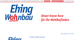 Desktop Screenshot of ehing-wohnbau.de